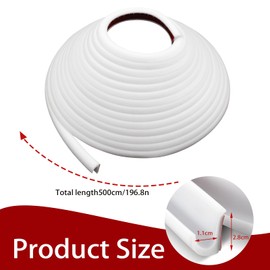 RV Rain Gutters 5 Meters Long Rubber Drip Strip PVC Rain Strip J-Shaped Roof Rain Diversion Self Sealing Tape Suitable for Car Doors Caravans (White)