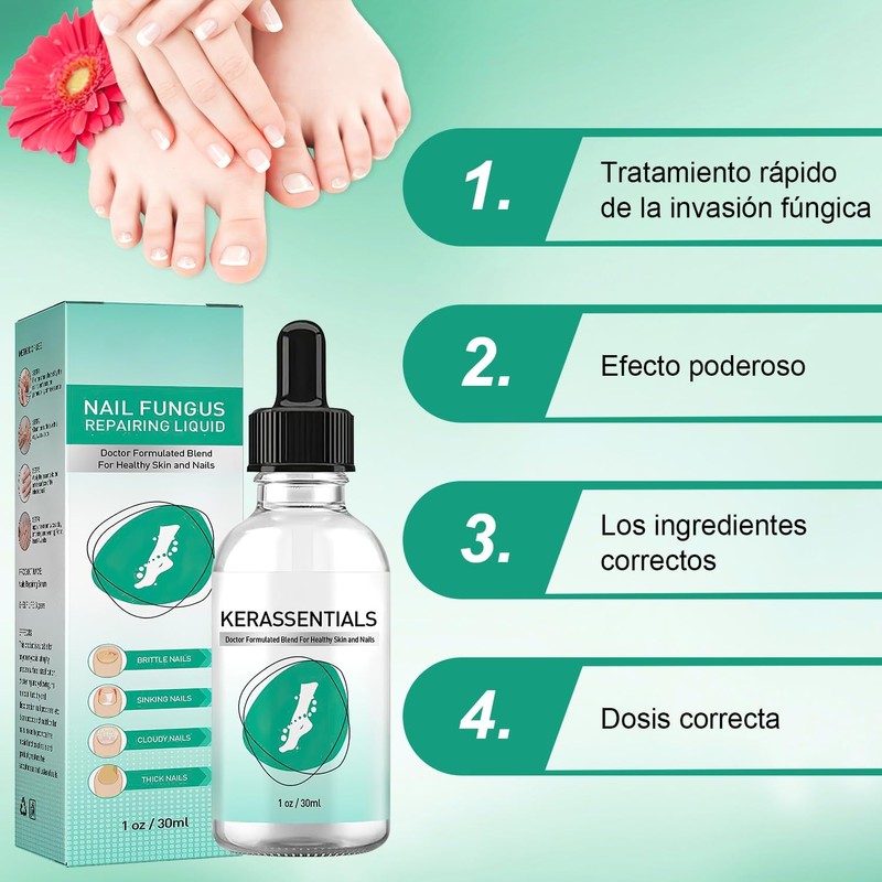 2 Piezas Krassentiales Líquido Reparador de Uñas de Los Pies,