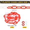 sourcing map Plastic Chain Links, 1.9-Inch 10 Foot Plastic Barrier