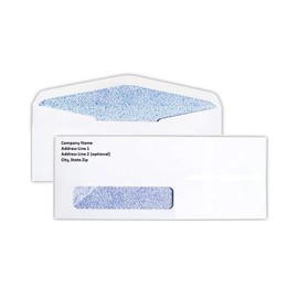 Custom Printed #10 Security Envelopes Window- Bright White Wove #10 24 Smooth Finish Professionally Printed (1000)