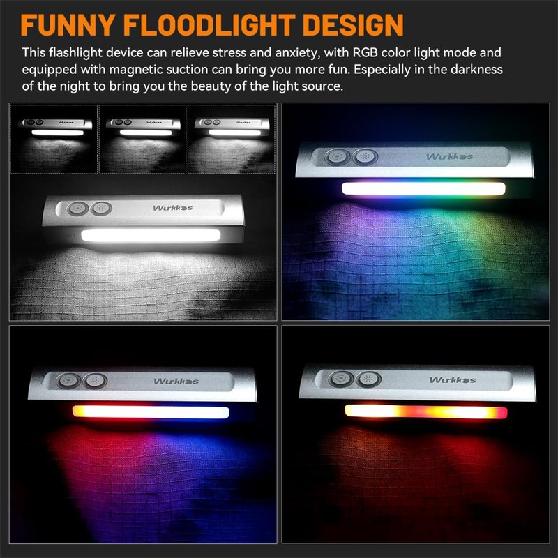 Wurkkos HD01, Flashlight, Green Beam, White LED Combo with RGB