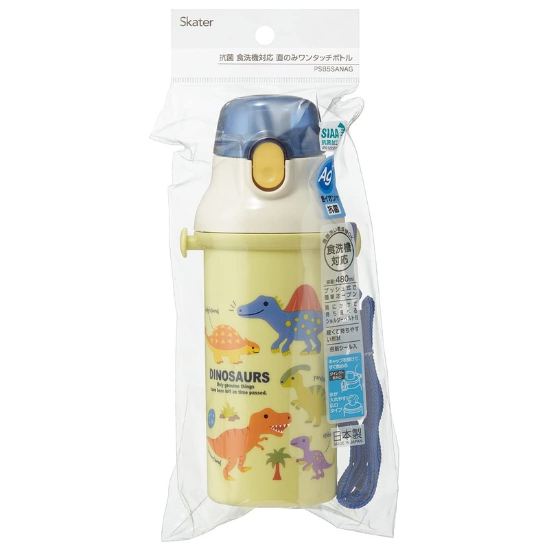 Skater PSB5SANAG-A Dinosaurus Picture Water Bottle, 16.2 fl oz (480