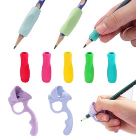 AURAADORN 9 Pack Pencil Grips for Kids Handwriting,Pencil Gripper Holder Posture Correction for Preschooler Training, Pen Writing Aid Tool for Kids Preschools Students (9pcs Multicolor)