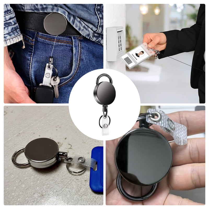 1 x Extendable Key Fob, 60-70 cm, Retractable Key Fob