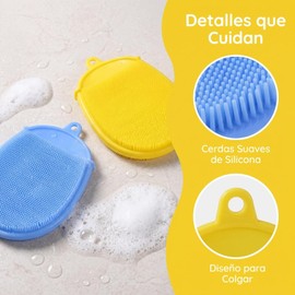 Vaguelly 2piezas Cepillo De Baño De Silicona Silicon Cuerpo De Ducha De Estropajo Para Shower Para Limpieza Accesorios de baño para autocaravanas