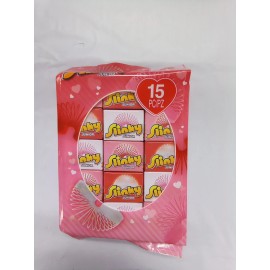 Slinky Jr. (small) 15 Pcs. 3 Colors, Red White Pink