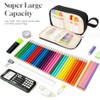 Large Corduroy Pencil Pouch for Teen Students, Aesthetic Stationery Pen