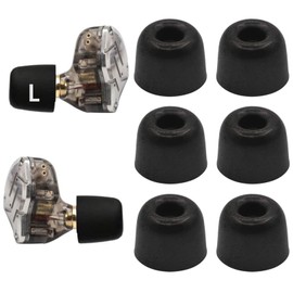 Memory Foam Ear Tips Noise Canceling Foam Eartips Ear Cap Replacement Ear Tip Compatible with KZ ZS10 Pro, Large Size 3 Pairs,Black 515 L