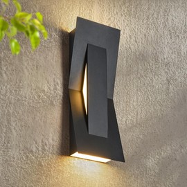 Tarentlight Modern Dimmable LED Up Down Wall Light,120-277V,CRI 90+,2200LM 3000K,IP65 Waterproof, 10%-100% Dimmable for Commercial & Home Outdoor or Indoor, 15 Inch Porch & Patio Wall Mount.