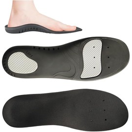 ZYHSLZ 1 Pares Plantillas Ortopédicas para Fascitis Plantar, Plantillas de Gel Memory Foam, Soporte Arco, Alivio Dolor Pies Planos, Hombre/Mujer, Ajustables, para Trabajo, Deportivas, Correr (Negro, XS(35-37))