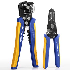 haisstronica Wire Stripper Tool Set, 10-24 AWG Self-Adjusting & Manual, Heavy Duty Electrical Wire Strippers for Electronics Repair, Electrician Wiring, DIY Projects