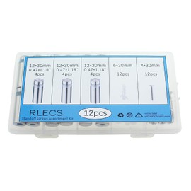 RLECS 12 Sets 12x30mm Stainless Steel Hollow Advertising Spike Wall Mounting Fixtures Sign Holder Screws Acrylic Plate Fixing Decorative Nail Suitable for Hanging Artwork and Glass Panels