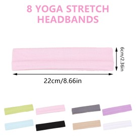 Katyjun 8 Stück Haarband Damen, Rutschfest Haarbänder Damen, Elastische Stirnbänder