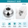 PATIKIL M8x17mm Ball Nuts Knob, 4pcs 304 Stainless Steel Round
