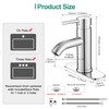 VOTON Modern Bathroom Faucet Chrome Single Handle One Hole Sink