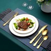 Gold Silverware Set, OGORI 24-Piece Gold Forged Stainless Steel Flatware