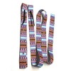 cinch strap set latigo tribal purple and blue 2"