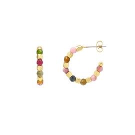 Estella Bartlett Coco & Tourmaline Hoop Earrings