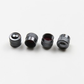 Pitlane Performance® Aluminium Valve Caps, Pack of 4 Valve Covers, Aluminium Car Tyre Valve Caps, Schrader Valve Caps for Car, SUV, Motorcycle, Bicycle (Anthracite, Racing)