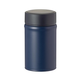 Atlas Bilanchi AFPN-650NV Food Pot with Inner Stopper, Soup Jar, 22.9 fl oz (650 ml), Navy, Vacuum Insulated, Hot and Cold Retention, Bento Box