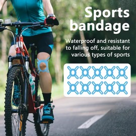 Kinesiology Tape for Knees, Muscle Tape Bandages, Waterproof Muscle Patches Set of 10 for Rock Climbing Cycling, Knee Guard Supplies