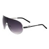 Khan Indy - One Piece Shield Sunglasses (Smoke Silver Black)
