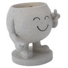 Flower Pot Cute Smile Standing Succulent Flowerpot Fadeless Resin Plant