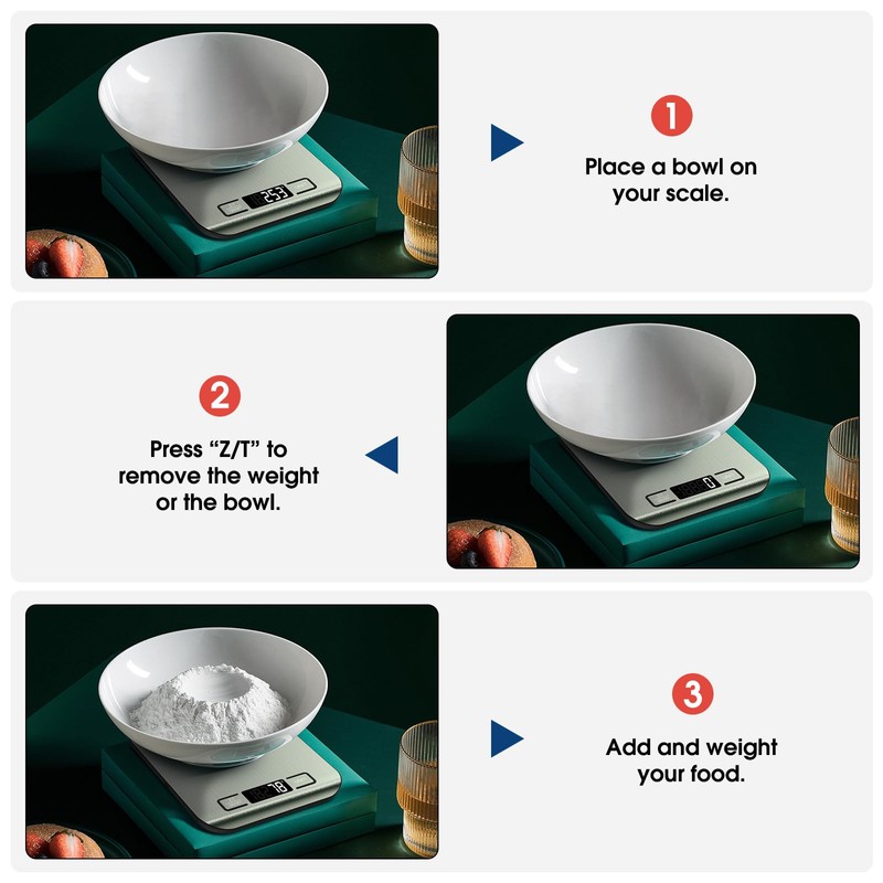 Mik-Nana Food Scale, 22lb Digital Kitchen Scale Weight Grams and