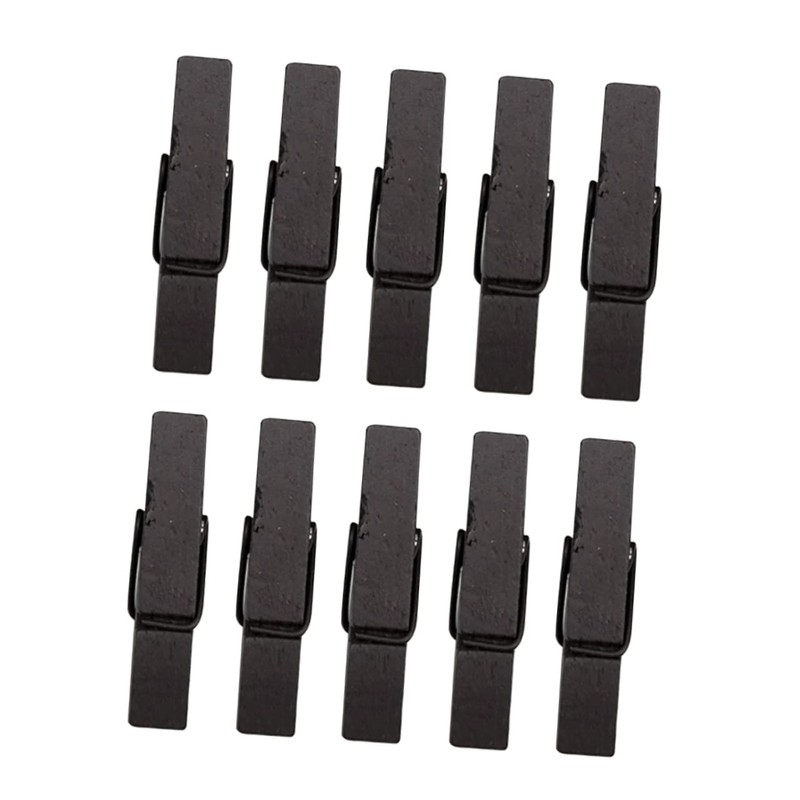 jojofuny 100 Pack 35mm Dark Brown Wooden Clips Food Sealing