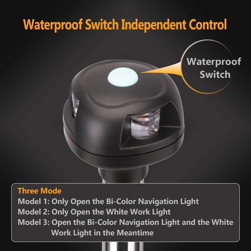 MARINE SYSTEM LED Bi-Color Navigation Bow Light Red and Green