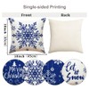 Ameyahud Merry Christmas Throw Pillow Covers Winter Holiday Snowflake Xmas