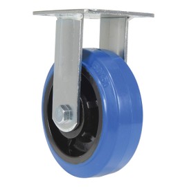 Vestil CST-BB-6X2ER-R Elastic Rubber Rigid Caster 6 In. Diameter x 2 In. Width 770 Lb. Capacity Blue/Black