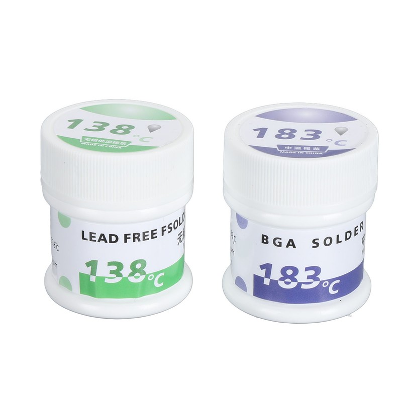 Electronic Chip Solder Paste 50gx2 138℃ and 183℃ Multifunctional Soldering
