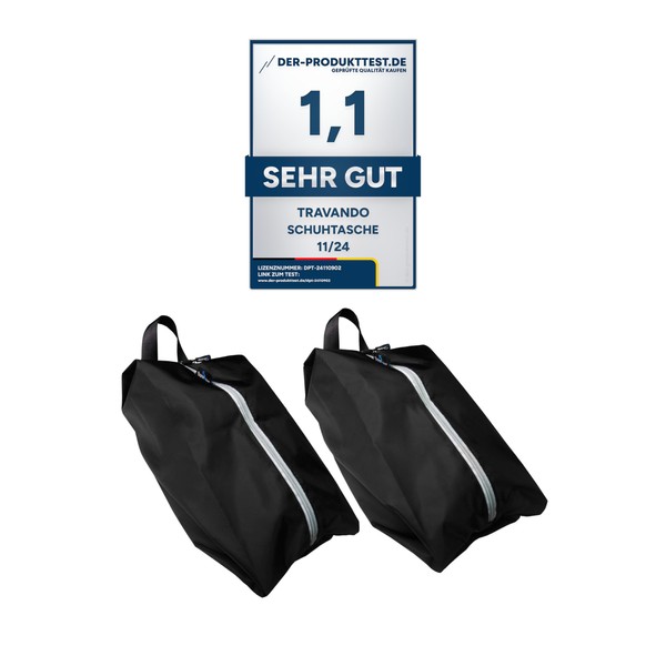 TRAVANDO Schuhtasche 2er Set - Wasserfeste Schuhbeutel Reise, Koffer, Gepäck