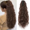 TTPSRY 50cm Womens Wigs Claw Clip Corn Wave Ponytail Realistic