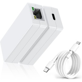 PROCET PoE to USB C Converter 10W with 100Mbps Network PoE RJ45 to C Type Ethernet Adapter for Digital Display, Mini Tablet, UniFi G4 Doorbell Pro, Galaxy Tab, Google TV, Camera, ubiquiti G4 Instant