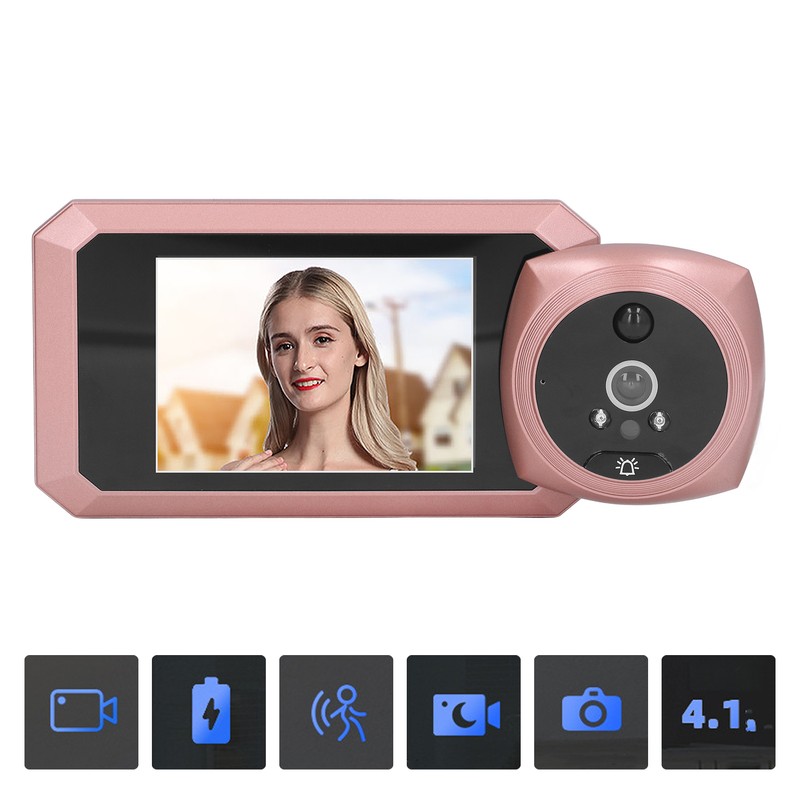 Peephole Viewer 3.5in Screen 1080P HD 10x Zoom Wide Angle