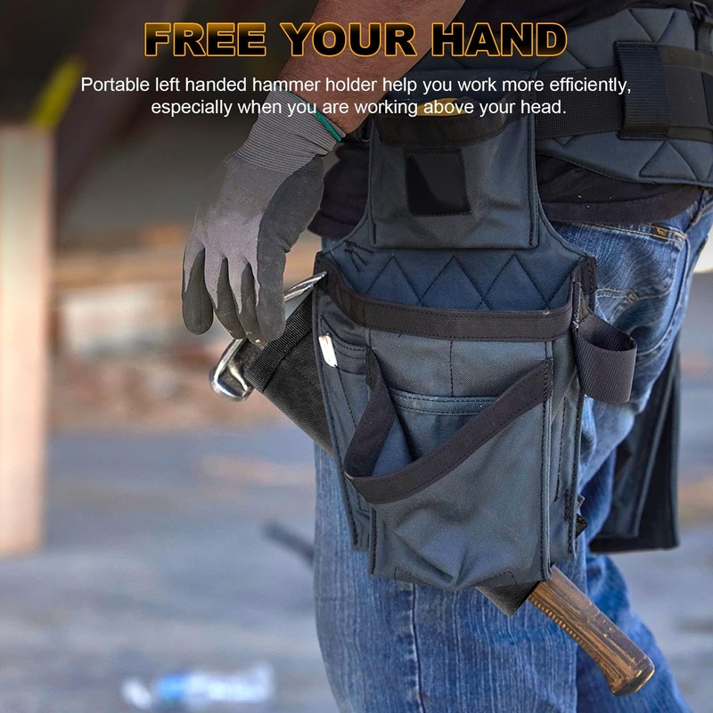 Hammer Holster Compatible with Diamondback Tool Belt, Left Handed Hammer