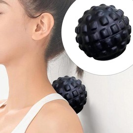 Milageto Massage Ball,Massager Roller,Portable Equipment, Elastic Muscle Massage Exercise for Training Shoulders Lower Back Sports, Black