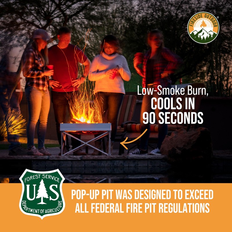 Fireside Outdoor Portable Fire Pit for Camping Fire Pit 24