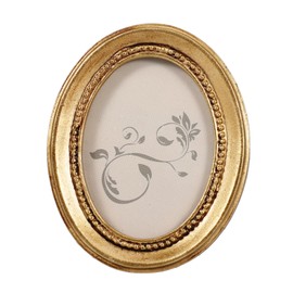 Alipis Royal Picture Frame 4x3inch Oval Antique Photo Frame European Style Baroque Photo Frame with Stand for Wall Gallery Tabletop Photo Display Home Decor