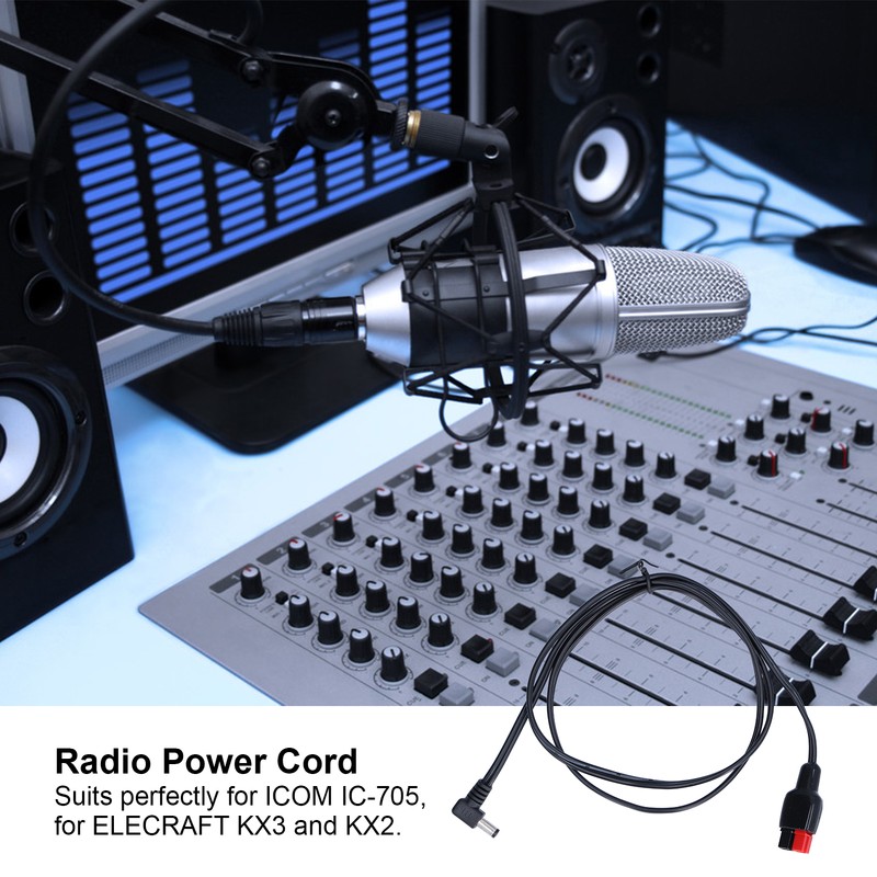 Power Cable Shortwave Radio Portable ABS DC Head Cord Accessory