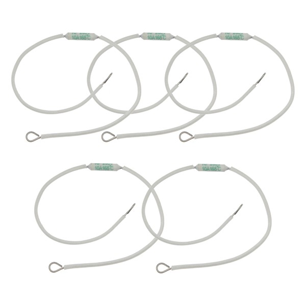 (Pack of 5) 10A Ceramic Thermal Fuse 250V,165°C Celsius Fuses