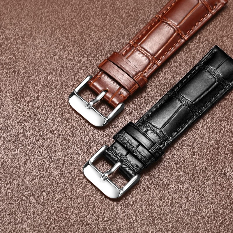 MUENShop Extra Long XXL Strap Genuine Leather Quick Release 18mm-22mm