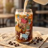 Pug Gift for Women,16 oz Glass Cup with Lids and