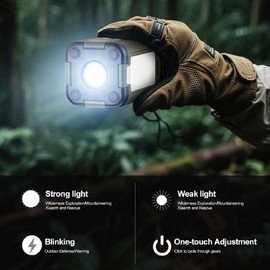 Outdoor Foldable LED Camping Lantern, Rechargeable Camping Light with Solar Power, Portable Flashlight, 6 Lighting Modes, Portable Outdoor Lantern for Camping, Hiking, Tent & Emergency Use