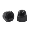 Hordion 1/4-20 Black Acorn Cap Nuts, 304 Stainless Steel Acorn
