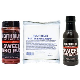 Heath Riles BBQ Backyard Rib Bundle (1 Rub, 1 Sauce and 1 Marinade), Competition Winning Products from Pitmaster Heath Riles