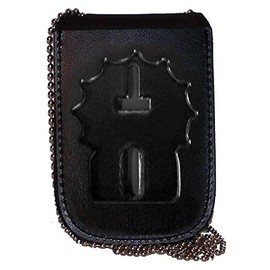 Perfect Fit Shield Wallets Recessed Badge and ID Neck Holder for NY City Police Detective (Cutout PF225), Black, One Size