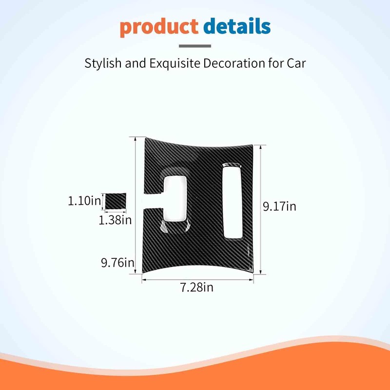 JeCar for Charger Carbon Fiber Interior Center Console Gear Shift